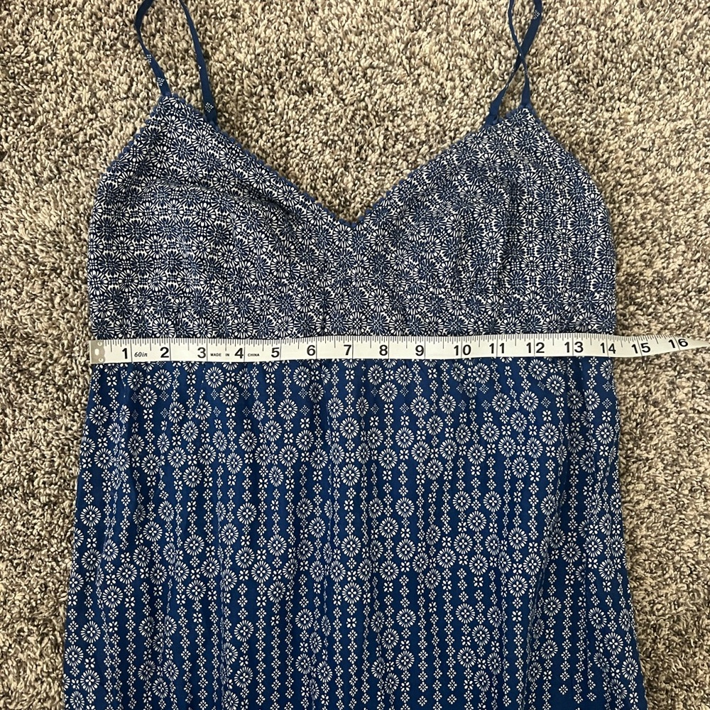 NWOT American Eagle Royal Blue Printed Maxi Dress Size 6 - Picture 6 of 8